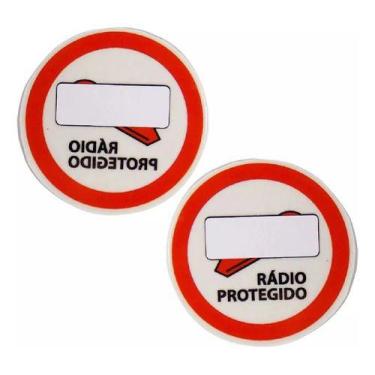 Imagem de Adesivo Radio Protegido Vidro Interno Volks Santana Voyage - SPTS