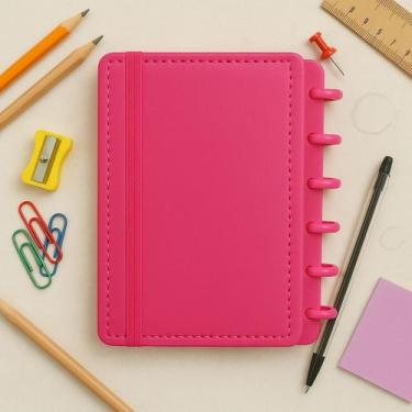 Imagem de Caderno Agenda Inteligente Anotação Disco Removíveis A6 com Elástico 8