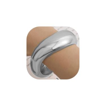 Imagem de LXSSLY Pulseiras femininas douradas/prateadas com gota d'água torcida e articulada minimalista, joias presentes, 2.4in, Metal, Sem Pedra Preciosa