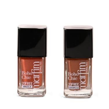 Imagem de Kit 2 Esmaltes Marfim | Pincel Anatômico, Hipoalergênico, Secagem Rápida, Longa Duração (Argila + Cerâmica)