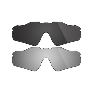 Imagem de Fiskr Lentes polarizadas de substituição para óculos de sol Oakley Radar EV Path (OO9208) com resistência a impactos, proteção contra raios UV e proteção multifuncional (preto e prata)