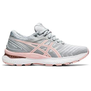 Imagem de Tênis de corrida feminino ASICS Gel-Nimbus 22 (D), White/Rose Gold, 8.5