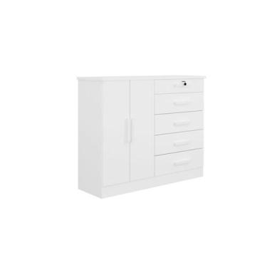 Imagem de Cômoda New Athos 5 Gavetas Com Sapateira D Doro - D' Doro, Branco