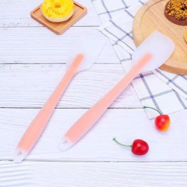 Imagem de Kit 3 Espátula De Silicone Raspadora Pão Duro Não Risca Panela 27cm - 
