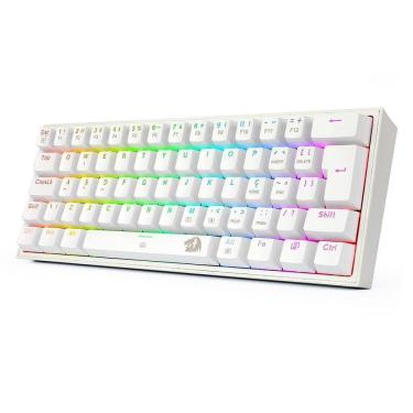 Imagem de Teclado Gamer Mecânico Redragon Fizz K617 Rainbow Branco