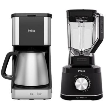 Imagem de Kit Cafeteira Philco 1,6L PCF40C + Liquidificador 3,1L PLQ15A