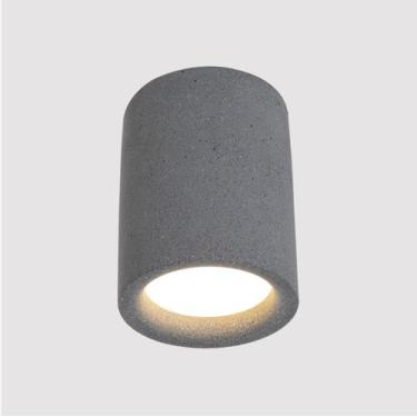 Imagem de Plafon Led De Sobrepor Cimento Cinza 8w 3000k Stone - Yamamura