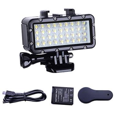 Imagem de Luz de mergulho de LED de alta potência regulável à prova d'água para mergulho com luz noturna de LED à prova d'água (45 m) para Gopro Hero 8 Hero 7 Hero 6/5/5S/4/4S/3+/2/SJCAM/YI Câmeras de ação