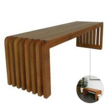 Imagem de Banco Madeira Maciça Recepção Sala Varanda - NossaKasa Móveis