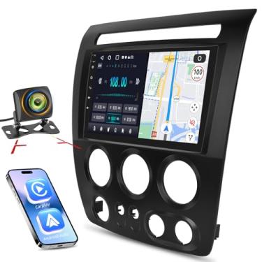 Imagem de [2 + 64 G] para Hummer H3 2005 2006 2007 2008 2009 2010 Android Car Stereo – Carplay sem fio e Android Auto – Rádio com tela sensível ao toque de 9 polegadas com equalizador, WiFi, GPS, tela dividida