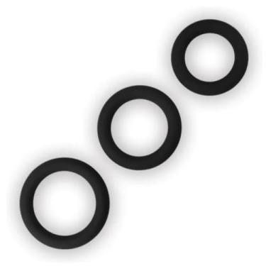Imagem de Kit Com 3 Anéis Peniano Power Plus Em Silicone Acessório Sexual Masculino com 3 Anéis Flexível AN106