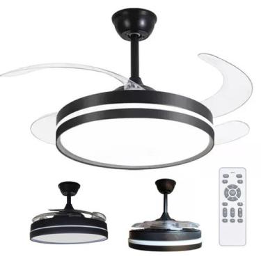 Imagem de Ventilador de Teto Grande Luz Led 3 em 1 Lampada Controle Remoto Pa Re