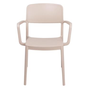 Imagem de Cadeira Tramontina Marta Em Polipropileno Areia Com Braços