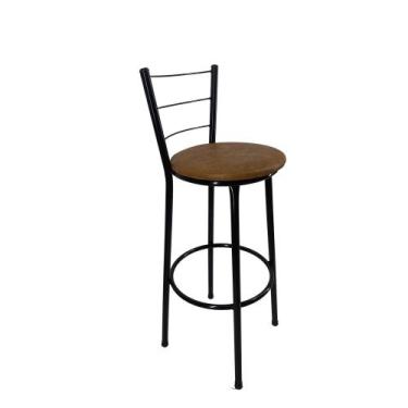 Imagem de Kit banqueta alta para cozinha gourmet americana preta - FortMix, Marr