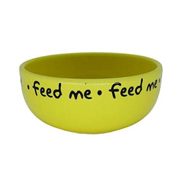 Imagem de Comedouro Pet Injet Cerâmica Feed Me Amarelo para Cães - 390 ml