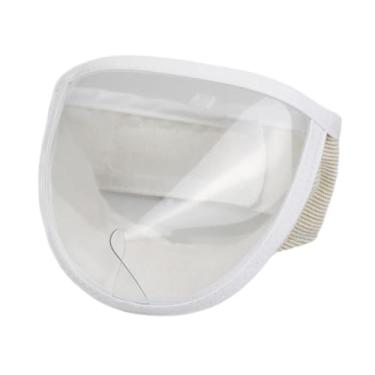Imagem de Fenteer Focinho para gato para higiene, protetor bucal reutilizável, respirável, fácil de usar, máscara facial transparente para banho de gatinhos, aparar, M