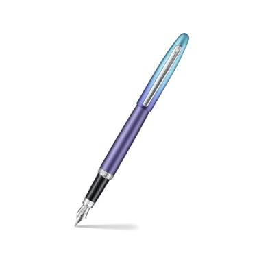 Imagem de Sheaffer Caneta tinteiro Expressions VFM 9430, gradiente perolado azul e roxo, ponta média, acabamentos cromados