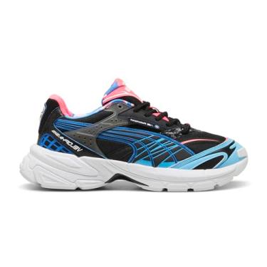Imagem de PUMA BMW MMS Velophasis Neon masculino, Puma Preto/Azul luminoso/Sunset Glow, 42