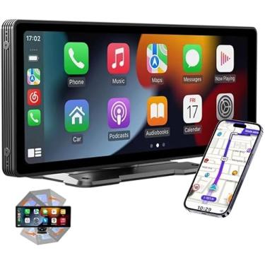 Imagem de Central Multimídia Automotiva 10,26", Tela Touchscreen HD, CarPlay e Android Auto, Bluetooth, Espelhamento de Tela, Entrada USB e Câmera de Ré