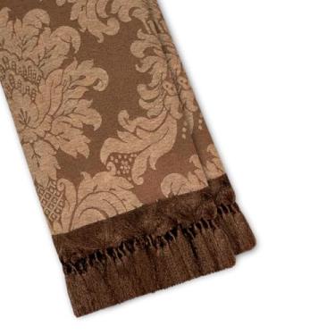 Imagem de Manta para Sofá e Cama Peseira Xale Jacquard Decorativa(18 MARROM E BEGE,1,40 X 1,80)