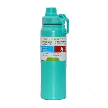 Imagem de Garrafa térmica de aço inoxidável de grande capacidade de 800 ml, 8 cores disponíveis (TURQUESA)