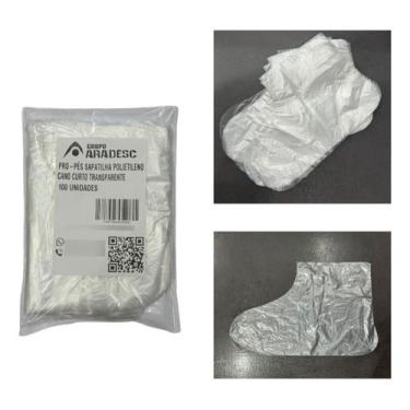 Imagem de 1000 Botinha Plástica Protetor Dos Pés Propé Transparente  - Aradesc, 