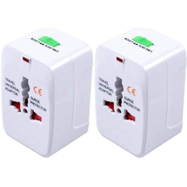 Imagem de Kit 2 Adaptadores Tomada Universal Padrão Internacional, Adaptador Mai