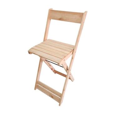 Imagem de Banqueta Para Area Gourmet Em Madeira Dobrável Para Bistrô Natural