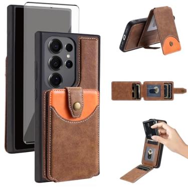 Imagem de Asuwish Capa de celular para Samsung Galaxy S23 Ultra 5G carteira compatível com protetor de tela Magsafe Slim Stand compartimento para cartão de crédito S23Ultra 23S S 23 23Ultra 17.3 cm feminino