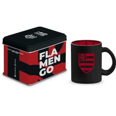 Imagem de Caneca vidro diamond metalic lata times - flamengo - Brasfoot