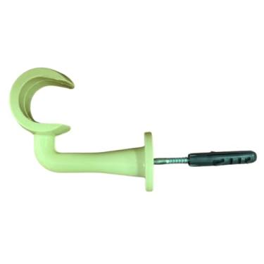 Imagem de Kit De Suporte Teto Pvc Varão Simples 28mm Par Com Ponteira Inclusa (Palha)