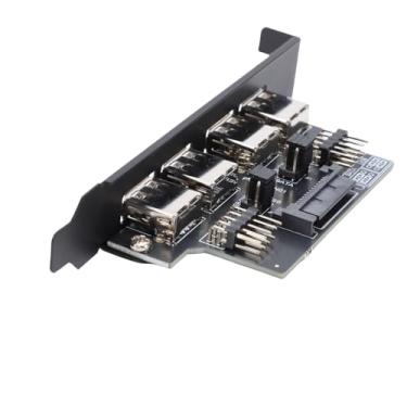 Imagem de Dpofirs Cartão de Adaptador de Porta Duplo 9pin A 4xusb2.0, Instalação do Slot da Placa Traseira PCI, Cartão de Expansão USB para Vitórias 7 8 10 11 2003, Adicione 4 Portas USB Tipo A