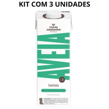Imagem de Leite vegetal castanha caju e aveia barista 1l kit com 3 - 3 Corações