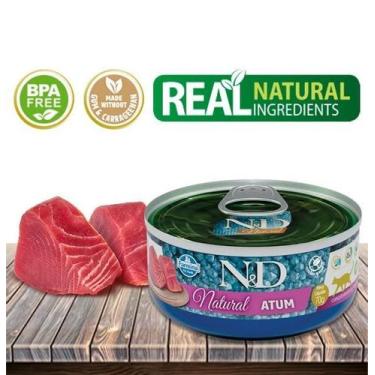 Imagem de Ração Úmida N&D Natural Feline Atum Gatos Adultos - 70Gr - Farmina