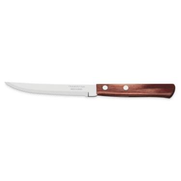 Imagem de Faca Para Churrasco Tramontina 5 Inox Cabo Polywood Vermelho