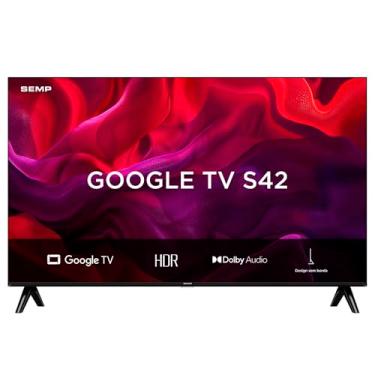 Imagem de Smart TV Semp 32 Polegadas LED HD S42 WiFi Bluetooth Google TV 2 HDMI HDR10 Dolby Audio 32S42