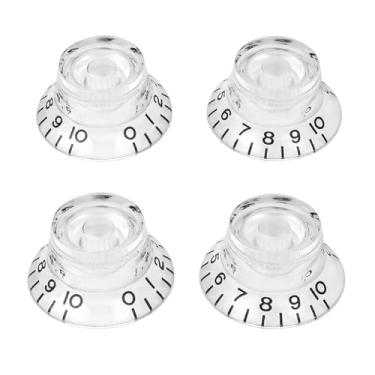 Imagem de Banworks Botões de controle de guitarra dos anos 50, puxadores métricos de 18 estrias de 6 mm (15/64 pol), 2 tons, 2 volumes, puxadores de sino, para guitarras elétricas Epiphone Les Paul LP SG