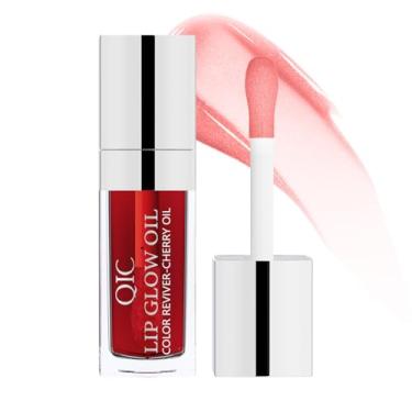 Imagem de Yanqina Óleo hidratante labial brilhoso – brilho labial com brilho labial hidratante de longa duração óleo de cereja transparente nutritivo cuidado labial (rosa antigo)