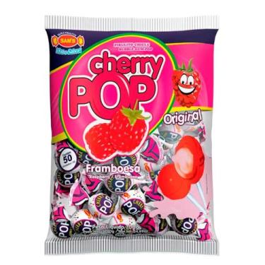 Imagem de Pirulito Framboesa Cherry Pop 700Gr c/50 unid - Simas