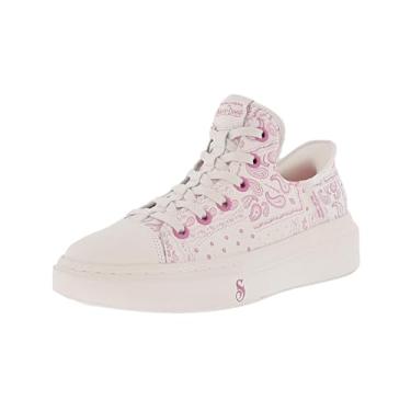 Imagem de Skechers Slip-ins femininos: Snoop One de couro premium - Duplo G, Branco/Rosa, 40