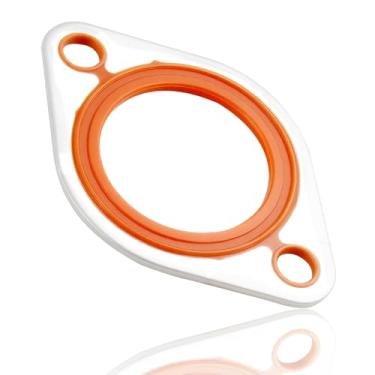 Imagem de Gaxeta da caixa do pescoço de água do termostato, suporte de alumínio, silicone, termostato do motor, refrigerante, substituição do pescoço de água compatível com Chevy SBC BBC 265 283 305 327 350 383