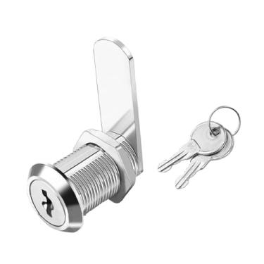 Imagem de KiBcsLic Fechadura de cilindro de came para armário, substituição de ferragens com 2 chaves para caixas de correio, máquina de venda automática, armário de, Style C