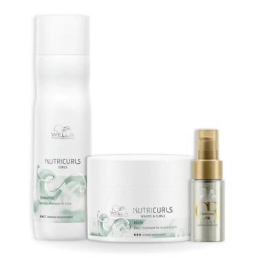 Imagem de Wella Nutricurls Sh 250ml + Masc 150ml + Oleo Light 30ml - Wella profi