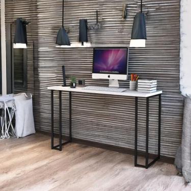 Imagem de Mesa Estudo 120cm pés Pretos Modelo luxo Escritorio - D+MOB, Preto