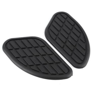Imagem de SPYMINNPOO Motorcycle Tank Pad a Tanque de Combustível Pad Decalques de Garra Vintage de Joelho Fácil de Instalar Com Adesivo de Dupla Face para Passeio e Proteção Confortáveis (Preto)
