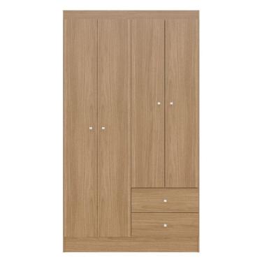 Imagem de Guarda Roupa Solteiro Versa 4 Portas Freijó Fosco - Kits Parará