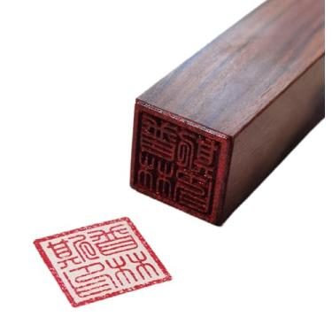 Imagem de Carimbo de nome quadrado personalizado - selo de corte de nome chinês japonês Katakana Inkan Hanko assinatura do artista de sândalo