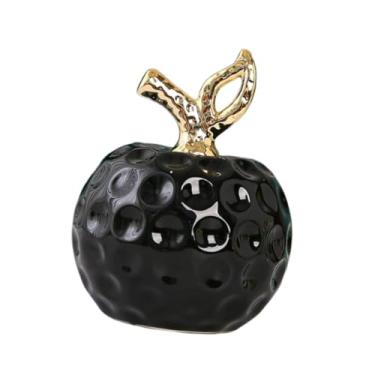 Imagem de WeiLaiKeQi Escultura de estátua de fruta, ornamento de cerâmica de frutas para shoppings, Preto