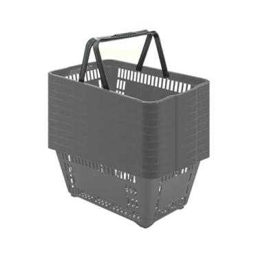 Imagem de 10 Mini Cestinha De Compras 7L P/Farmacia Bijouteria (Cinza)