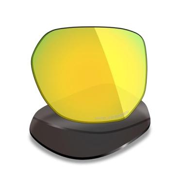 Imagem de Mryok Lentes de reposição polarizadas Plus para óculos de sol Oakley Latch Beta, HD Polarized, proteção UV, resistente a impactos e ajuste perfeito - Ouro 24K